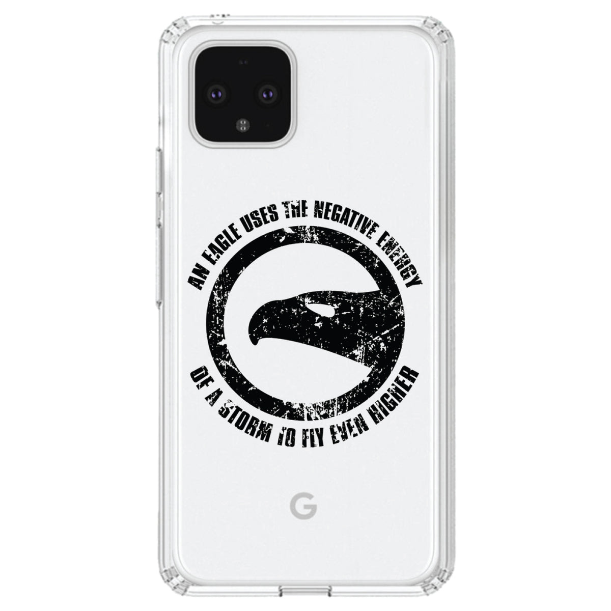 Eagle Uses Negative Energy to Fly Higher Clear Shockproof iPhone Case, view 24