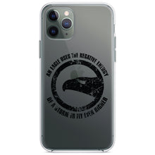 DistinctInk® Clear Shockproof Hybrid Case for Apple iPhone / Samsung Galaxy / Google Pixel - Eagle Uses Negative Energy to Fly Higher