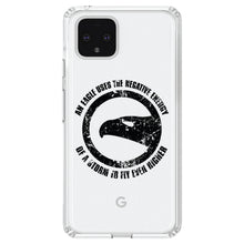 DistinctInk® Clear Shockproof Hybrid Case for Apple iPhone / Samsung Galaxy / Google Pixel - Eagle Uses Negative Energy to Fly Higher