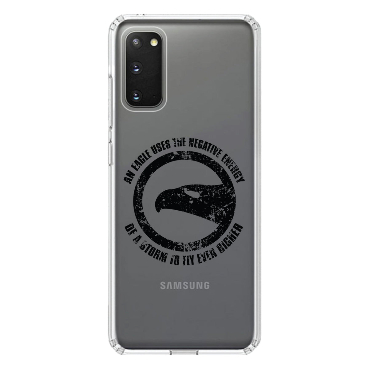 Eagle Uses Negative Energy to Fly Higher Clear Shockproof iPhone Case, view 14