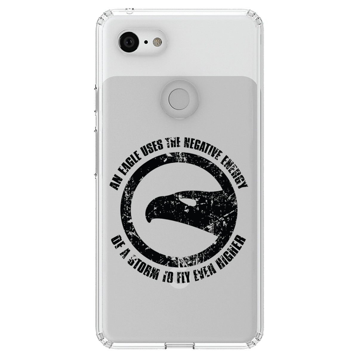 Eagle Uses Negative Energy to Fly Higher Clear Shockproof iPhone Case, view 22