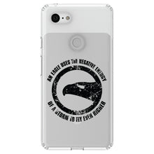 DistinctInk® Clear Shockproof Hybrid Case for Apple iPhone / Samsung Galaxy / Google Pixel - Eagle Uses Negative Energy to Fly Higher