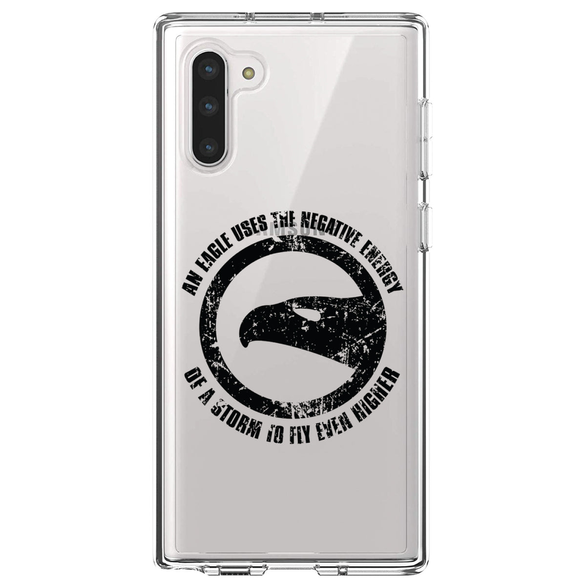 Eagle Uses Negative Energy to Fly Higher Clear Shockproof iPhone Case, view 9