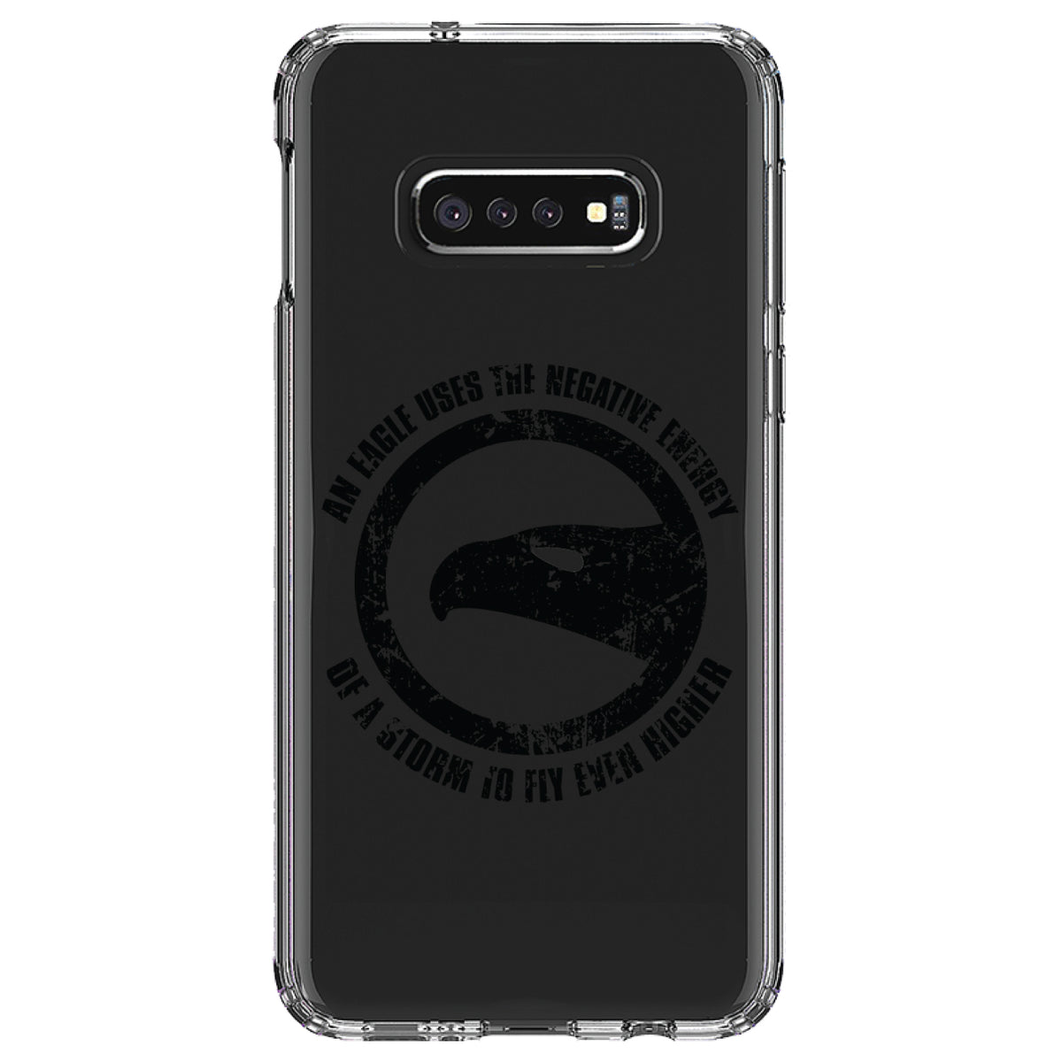 Eagle Uses Negative Energy to Fly Higher Clear Shockproof iPhone Case, view 18