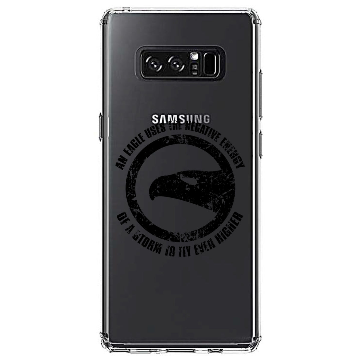 Eagle Uses Negative Energy to Fly Higher Clear Shockproof iPhone Case, view 12