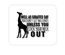 DistinctInk Custom Foam Rubber Mouse Pad - 1/4" Thick - Giraffe - No Leaves Unless Stick Neck Out