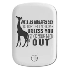 DistinctInk Magnetic Battery Pack, Wireless Portable Charger with USB-C Cable, Compatible with MagSafe iPhone 14 / 13 / 12 Series - Giraffe - No Leaves Unless Stick Neck Out