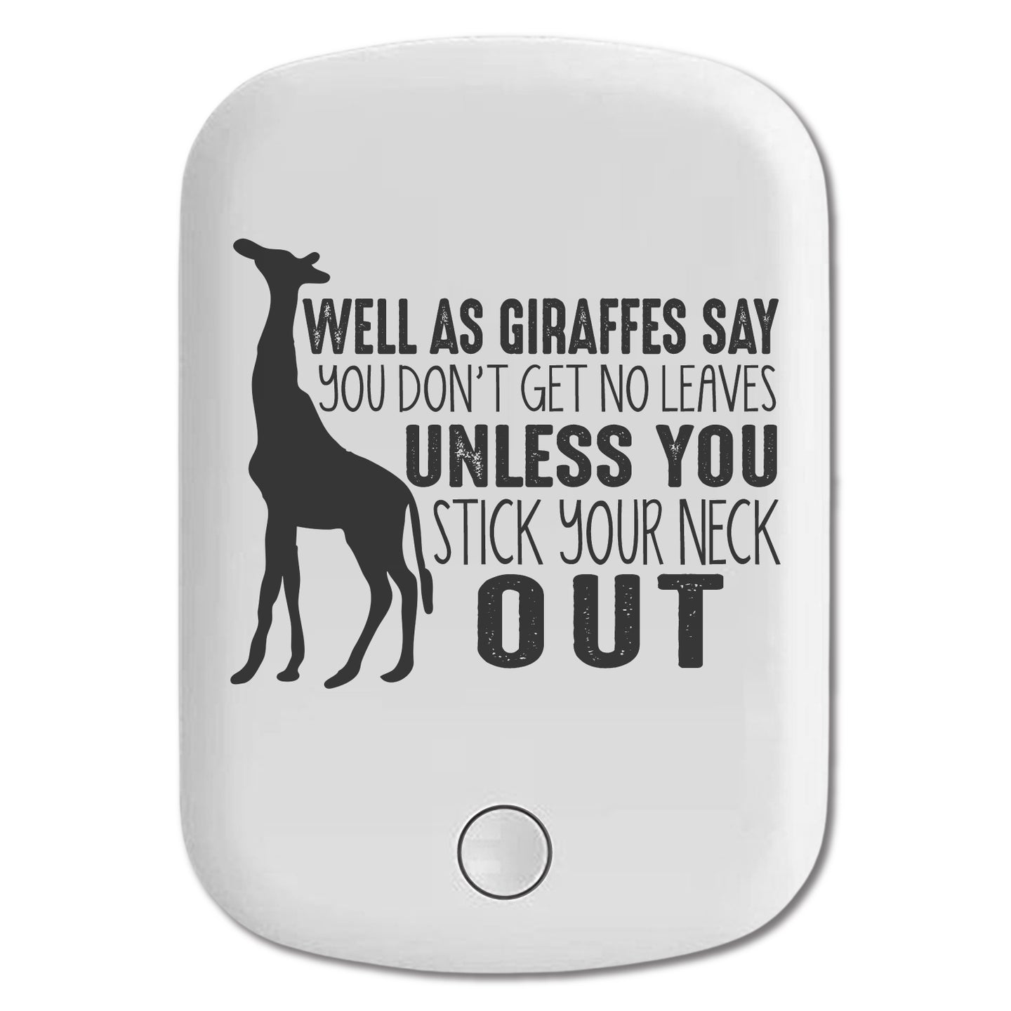 DistinctInk Magnetic Battery Pack, Wireless Portable Charger with USB-C Cable, Compatible with MagSafe iPhone 14 / 13 / 12 Series - Giraffe - No Leaves Unless Stick Neck Out