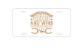 Custom Aluminum Decorative Vanity Front License Plate - Horse Gallops, Perseveres, Wins