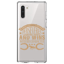 DistinctInk® Clear Shockproof Hybrid Case for Apple iPhone / Samsung Galaxy / Google Pixel - Horse Gallops, Perseveres, Wins