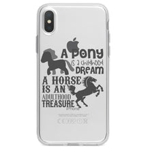 DistinctInk® Clear Shockproof Hybrid Case for Apple iPhone / Samsung Galaxy / Google Pixel - Pony Childhood Dream, Horse Adult Treasure