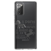 DistinctInk® Clear Shockproof Hybrid Case for Apple iPhone / Samsung Galaxy / Google Pixel - Pony Childhood Dream, Horse Adult Treasure