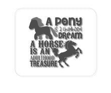 DistinctInk Custom Foam Rubber Mouse Pad - 1/4" Thick - Pony Childhood Dream, Horse Adult Treasure