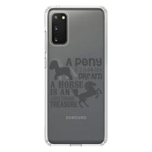 DistinctInk® Clear Shockproof Hybrid Case for Apple iPhone / Samsung Galaxy / Google Pixel - Pony Childhood Dream, Horse Adult Treasure