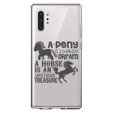 DistinctInk® Clear Shockproof Hybrid Case for Apple iPhone / Samsung Galaxy / Google Pixel - Pony Childhood Dream, Horse Adult Treasure