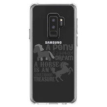 DistinctInk® Clear Shockproof Hybrid Case for Apple iPhone / Samsung Galaxy / Google Pixel - Pony Childhood Dream, Horse Adult Treasure