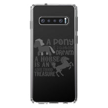 DistinctInk® Clear Shockproof Hybrid Case for Apple iPhone / Samsung Galaxy / Google Pixel - Pony Childhood Dream, Horse Adult Treasure