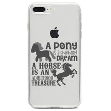 DistinctInk® Clear Shockproof Hybrid Case for Apple iPhone / Samsung Galaxy / Google Pixel - Pony Childhood Dream, Horse Adult Treasure