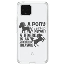 DistinctInk® Clear Shockproof Hybrid Case for Apple iPhone / Samsung Galaxy / Google Pixel - Pony Childhood Dream, Horse Adult Treasure