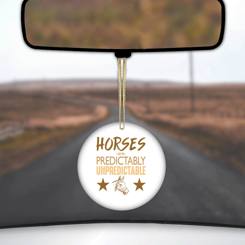 Horses are Predictably Unpredictable Ceramic Ornament, view 3