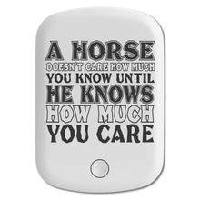 DistinctInk Magnetic Battery Pack, Wireless Portable Charger with USB-C Cable, Compatible with MagSafe iPhone 14 / 13 / 12 Series - Horse Doesn't Care How Much You Know