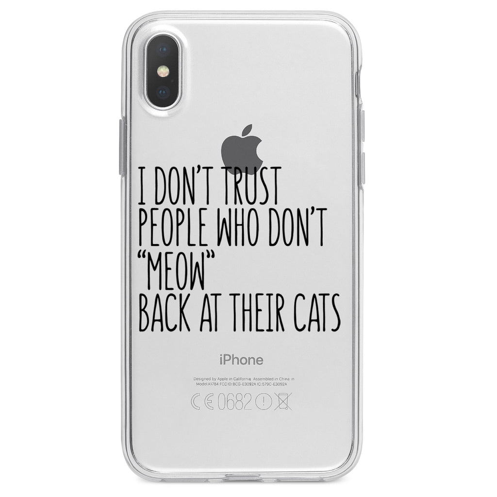 People Who Don't Meow Back Clear Shockproof iPhone Case, view 4