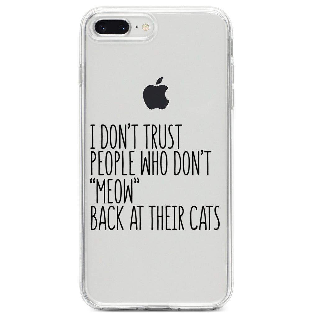 People Who Don't Meow Back Clear Shockproof iPhone Case, view 6