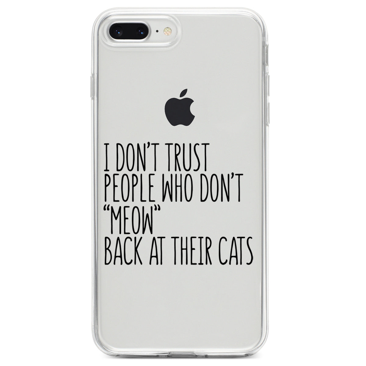 People Who Don't Meow Back Clear Shockproof iPhone Case, view 6