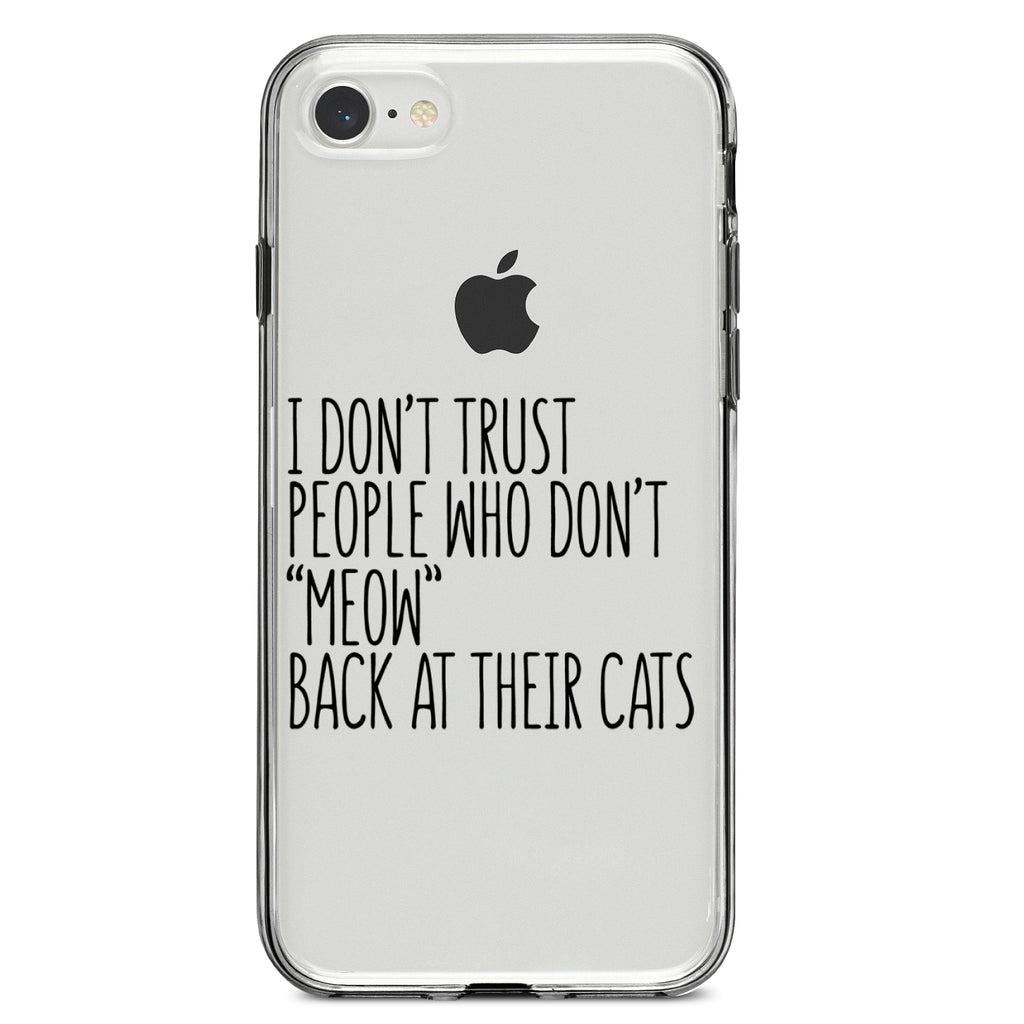 People Who Don't Meow Back Clear Shockproof iPhone Case, view 5