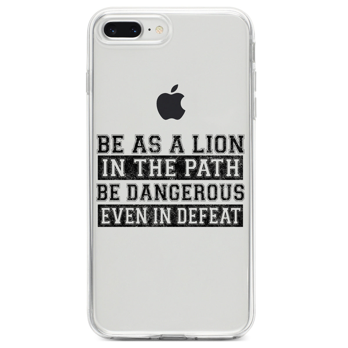 Be As A Lion, Dangerous in Defeat Clear Shockproof iPhone Case, view 6