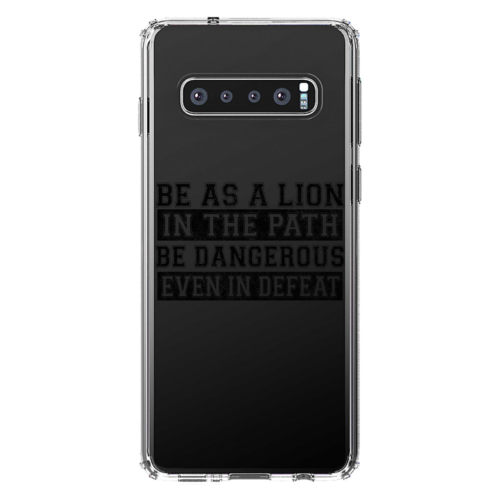 Be As A Lion, Dangerous in Defeat Clear Shockproof iPhone Case, view 17