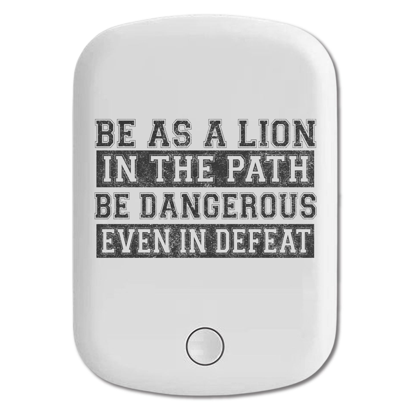 DistinctInk Magnetic Battery Pack, Wireless Portable Charger with USB-C Cable, Compatible with MagSafe iPhone 14 / 13 / 12 Series - Be As A Lion - Dangerous in Defeat
