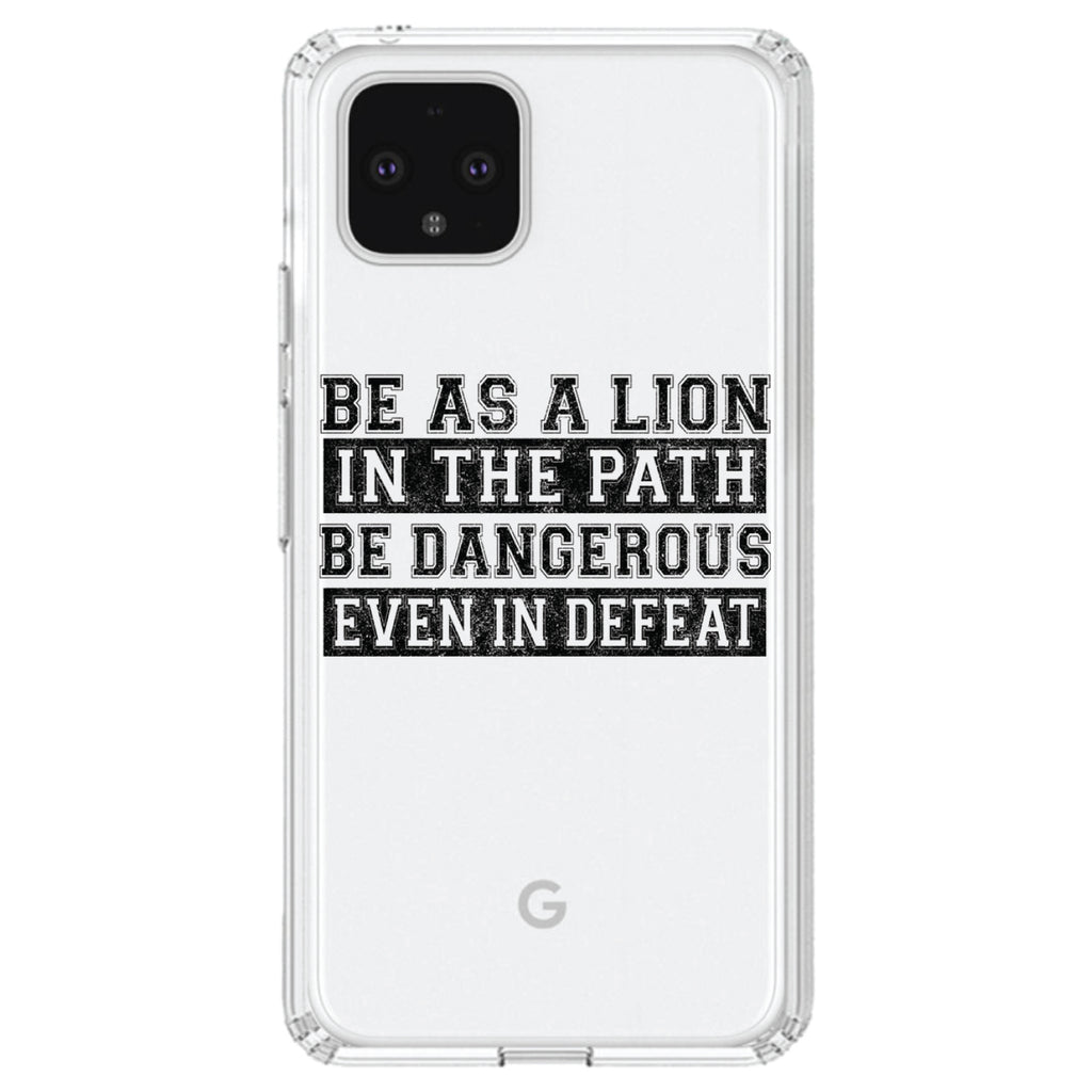 Be As A Lion, Dangerous in Defeat Clear Shockproof iPhone Case, view 23