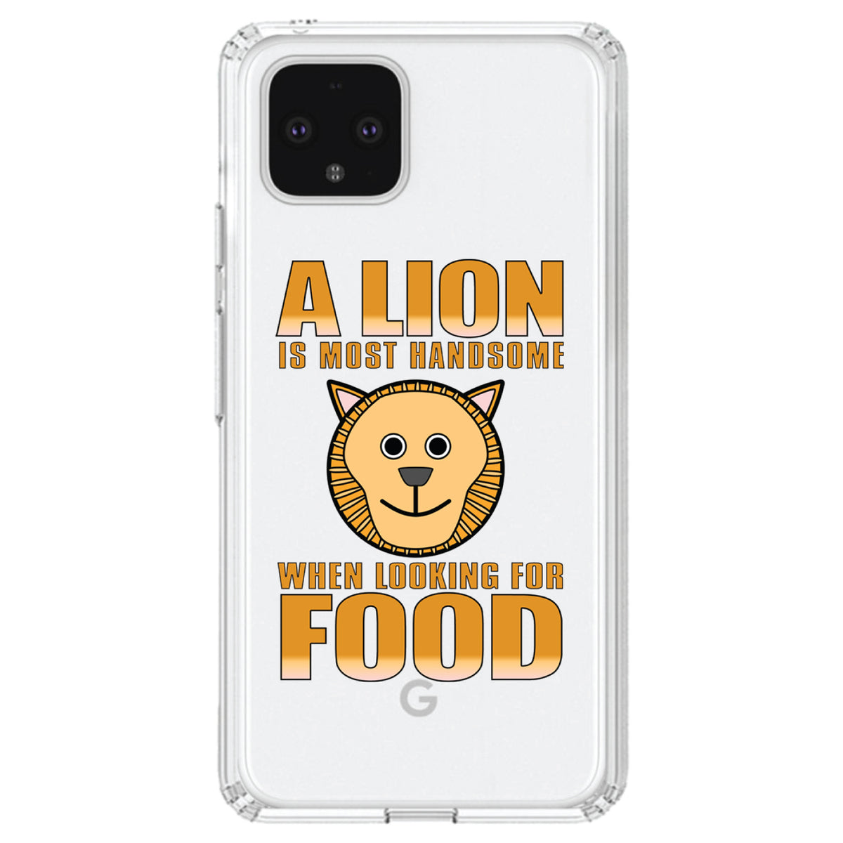 Lion is Most Handsome When Looking for Food Clear Shockproof iPhone Case, view 24