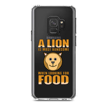 DistinctInk® Clear Shockproof Hybrid Case for Apple iPhone / Samsung Galaxy / Google Pixel - Lion is Most Handsome When Looking for Food