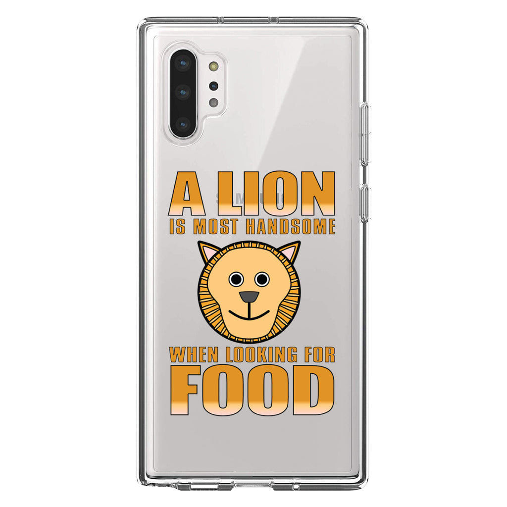 Lion is Most Handsome When Looking for Food Clear Shockproof iPhone Case, view 10