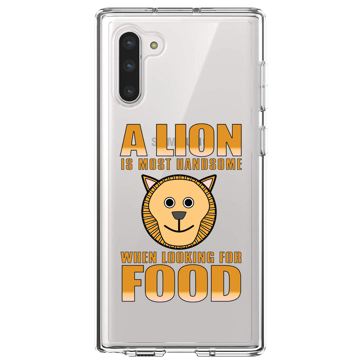 Lion is Most Handsome When Looking for Food Clear Shockproof iPhone Case, view 9