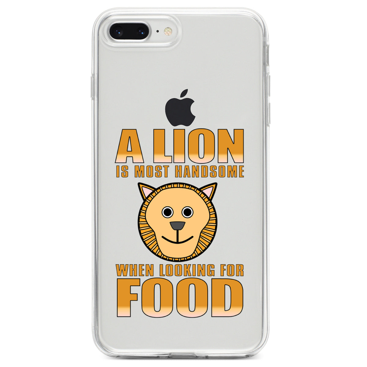 Lion is Most Handsome When Looking for Food Clear Shockproof iPhone Case, view 6