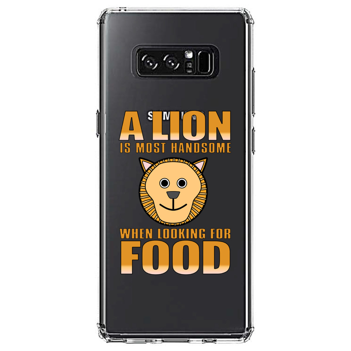 Lion is Most Handsome When Looking for Food Clear Shockproof iPhone Case, view 12