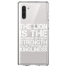 DistinctInk® Clear Shockproof Hybrid Case for Apple iPhone / Samsung Galaxy / Google Pixel - Lion - Strength Valor Fortitude Kingliness