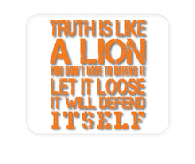 DistinctInk Custom Foam Rubber Mouse Pad - 1/4" Thick - Truth is Like Lion - Don't Have to Defend