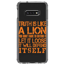 DistinctInk® Clear Shockproof Hybrid Case for Apple iPhone / Samsung Galaxy / Google Pixel - Truth is Like Lion - Don't Have to Defend