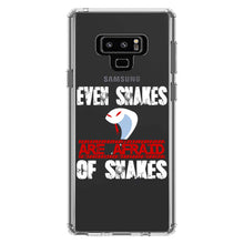 DistinctInk® Clear Shockproof Hybrid Case for Apple iPhone / Samsung Galaxy / Google Pixel - Even Snakes are Afraid of Snakes