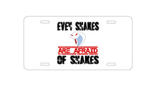 DistinctInk Custom Aluminum Decorative Vanity Front License Plate - Even Snakes are Afraid of Snakes
