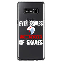 DistinctInk® Clear Shockproof Hybrid Case for Apple iPhone / Samsung Galaxy / Google Pixel - Even Snakes are Afraid of Snakes
