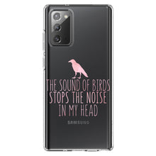 DistinctInk® Clear Shockproof Hybrid Case for Apple iPhone / Samsung Galaxy / Google Pixel - The Sound of Birds Stops the Noise