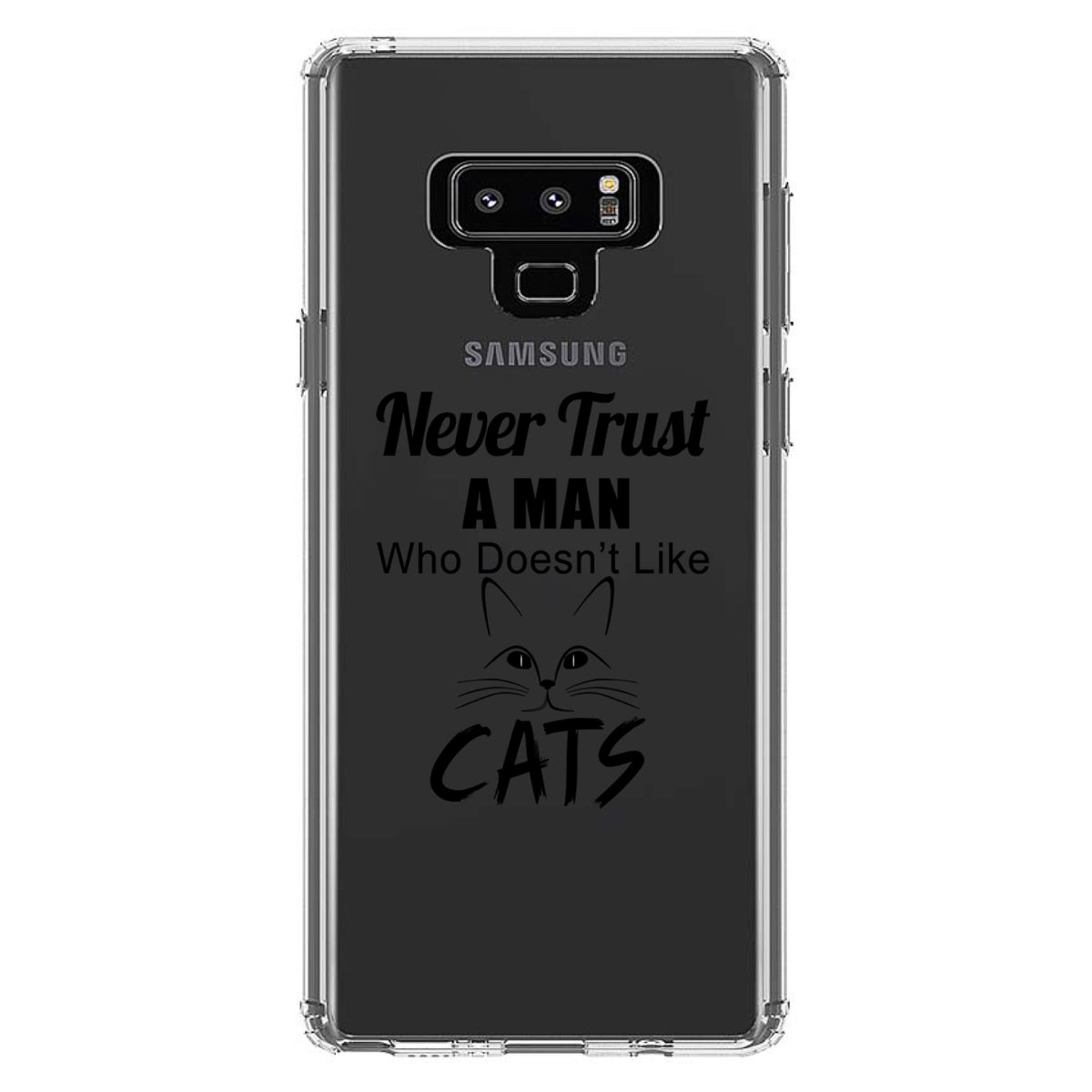Never Trust Man Who Doesn't Like Cats Clear Shockproof iPhone Case, view 11