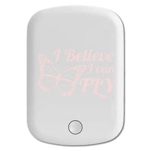 DistinctInk Magnetic Battery Pack, Wireless Portable Charger with USB-C Cable, Compatible with MagSafe iPhone 14 / 13 / 12 Series - Butterfly - I Believe I Can Fly
