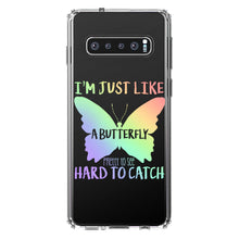 DistinctInk® Clear Shockproof Hybrid Case for Apple iPhone / Samsung Galaxy / Google Pixel - Like Butterfly - Pretty to See Hard to Catch