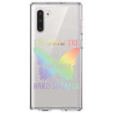 DistinctInk® Clear Shockproof Hybrid Case for Apple iPhone / Samsung Galaxy / Google Pixel - Like Butterfly - Pretty to See Hard to Catch